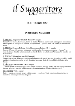 N 17, maggio - Teatri di vita