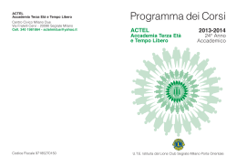 CORSI Actel 2013-14_1 - Università della Terza Età S. Donato S