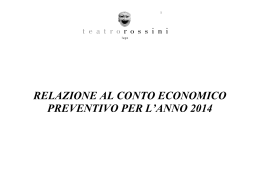 Relazione preventivo 2014