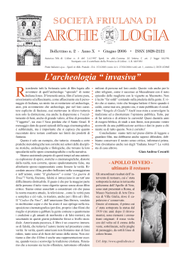 ANNO X - n. 2 - Giugno 2006 - Società Friulana di Archeologia