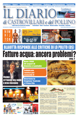 n&deg; 43 - IL DIARIO di CASTROVILLARI e del POLLINO