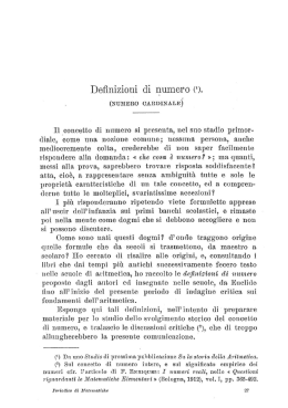 Definizione numeri ordinali