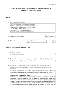Coordinamento Banche del Tempo - Progetto