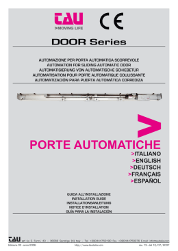 manuale montaggio porte scorrevoli