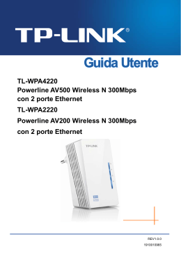 TL-WPA4220 Powerline AV500 Wireless N 300Mbps con 2 porte