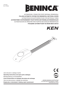 Manuale d`uso automazione a traino per porte sezionali