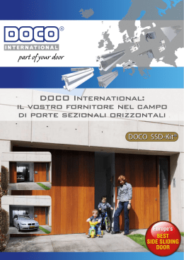 DOCO International: il vostro fornitore nel campo di porte sezionali