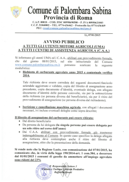 " Comune di Palombara Sabina