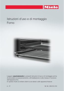 Istruzioni d`uso e di montaggio Forno