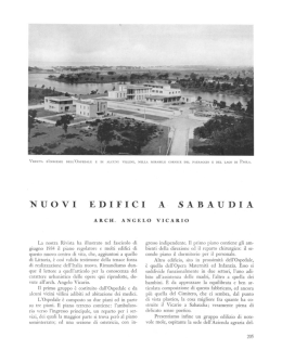 Nuovi edifici a Sabaudia - arch. Angelo Vicario