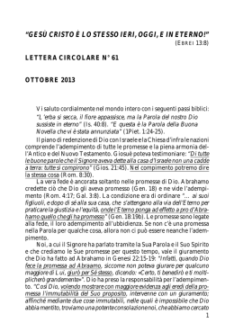 Lettera circolare N&deg; 61 &ndash; Ottobre 2013