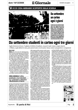 Da settembre un corteo ogni tre giorni