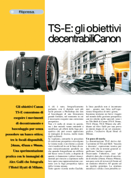 TS-E: gli obiettivi decentrabili Canon