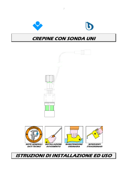 crepine con sonda uni istruzioni di installazione ed uso