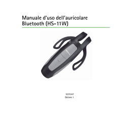 Manuale d`uso dell`auricolare Bluetooth (HS-11W)