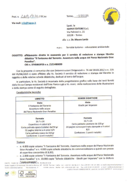 Spett. le - Parco Nazionale Gran Paradiso