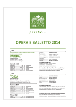 Opera e BallettO 2014 - Teatro Comunale di Bologna