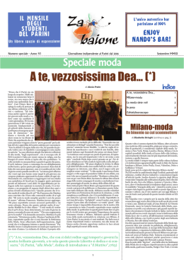Speciale Moda - Liceo Parini