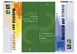 Vademecum degli studenti Erasmus. Per studio