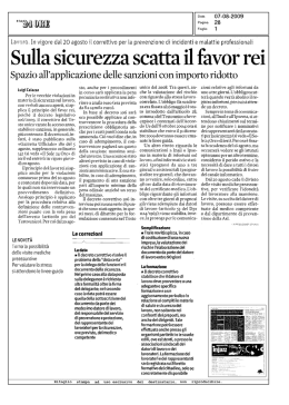 Sulla sicurezza scatta il favor rei