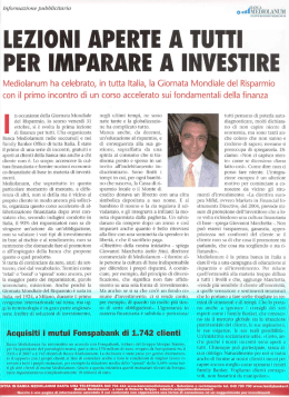 I.EZIONI APERTE A TUTTI