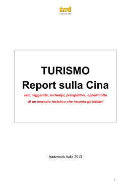 Report sulla Cina - Trademark Italia