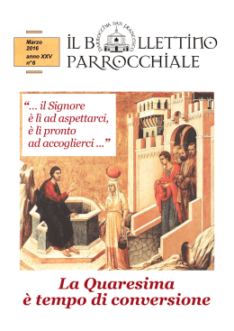 La Quaresima &egrave; tempo di conversione 3