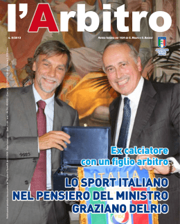 Rivista l`Arbitro 5/2013 - Associazione Italiana Arbitri
