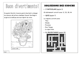 SOLUZIONI DEI GIOCHI