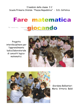 Fare matematica giocando - Università degli Studi di Urbino