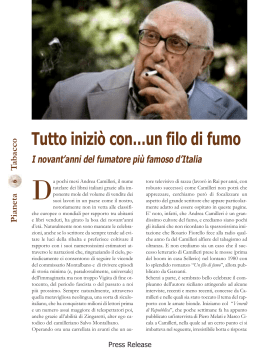 Press Release - Pianeta Tabacco