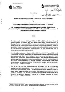 Convenzione tra l`Ordine dei commercialisti e degli