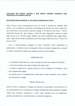 Relazione Bilancio Consuntivo 2014