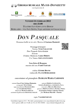 don pasquale - Circolo musicale Mayr-Donizetti