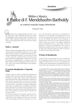 Il Paulus di F. Mendelssohn-Bartholdy