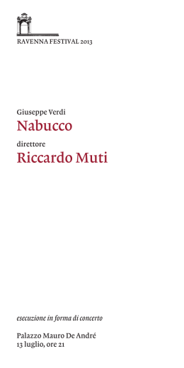 PDF Nabucco - Ravenna Festival