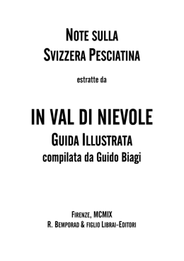 Note sulla &ldquo;Svizzera Pesciatina&rdquo; (G. Biagi)