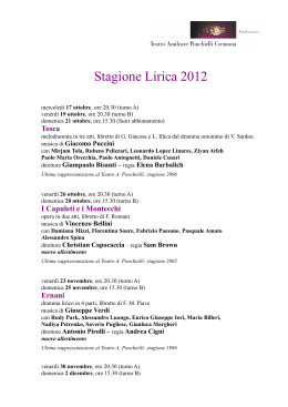 Stagione Lirica 2012 - Your Reservation. Home