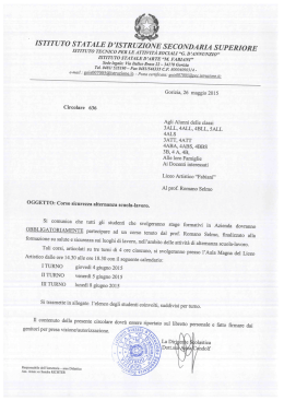 istituto sta tale d `istruzione secondaria superiore