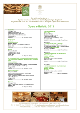 Opera e Balletto 2013 - Grand Hotel Majestic
