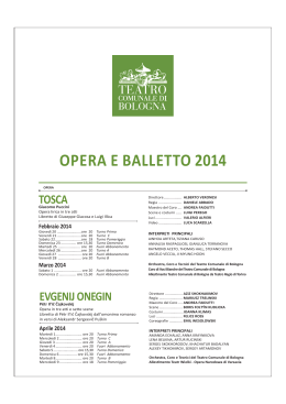 Opera e BallettO 2014