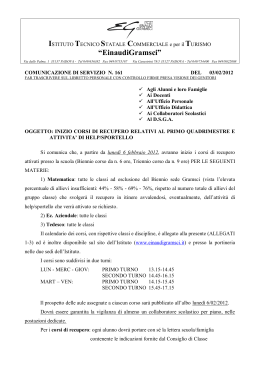 cs161 Corsi di recupero 1° quadrimestre