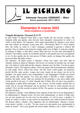 Il richiamo del 18 marzo 2012 - parrocchia Ognissanti Milano