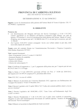 det 321 coop edile bindua - Provincia di Carbonia Iglesias