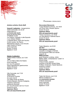 ingresso libero fino ad esaurimento posti