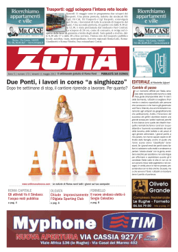 Zona 11-05-11 - Il notiziario gratuito di Roma Nord