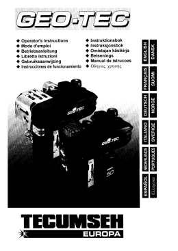 &Oacute; Operator`s instructions 0 Instruktionsbok