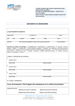 scheda di iscrizione - Ordine Architetti Roma