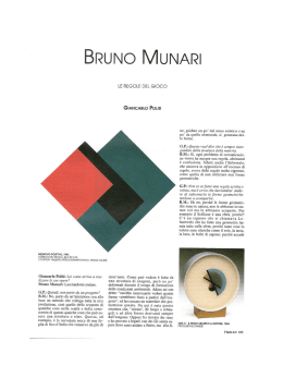 G. Politi, Bruno Munari, Le regole del gioco, in Flash Art n