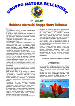 Notiziario 2009 - Gruppo Natura Bellunese